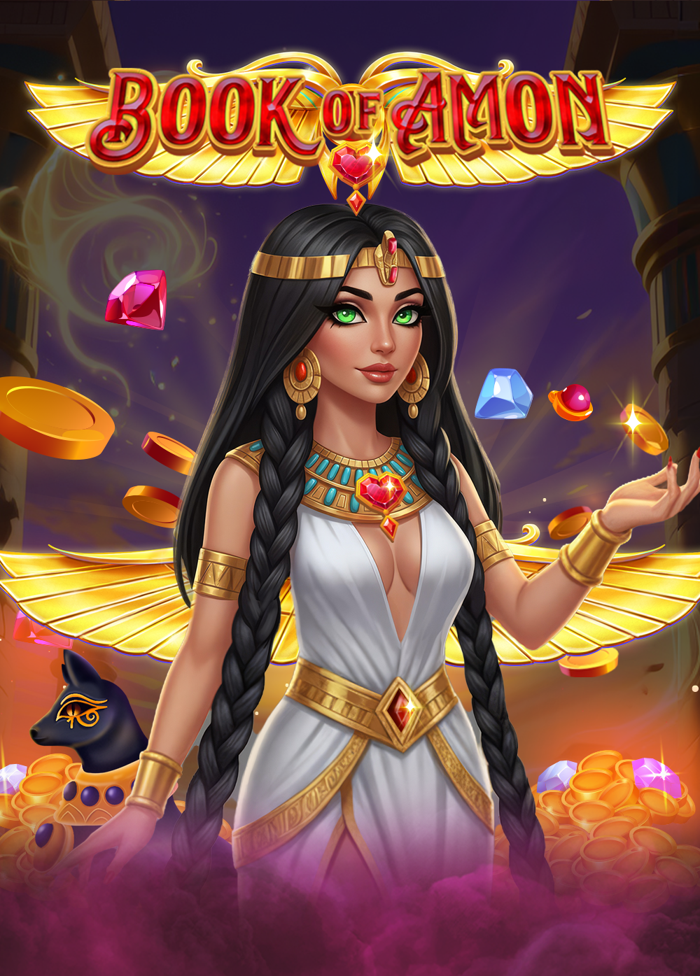Book of Amon — slot game art by ZinZin Studios