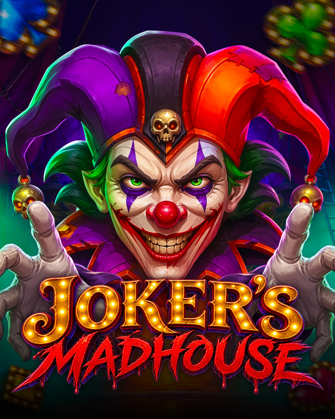 Joker's Madhouse — horror slot game art by ZinZin Studios