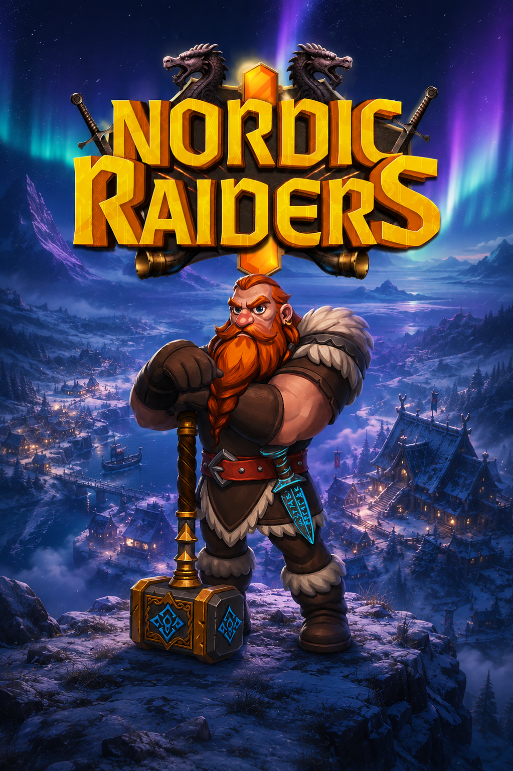 Nordic Raiders — slot game art by ZinZin Studios